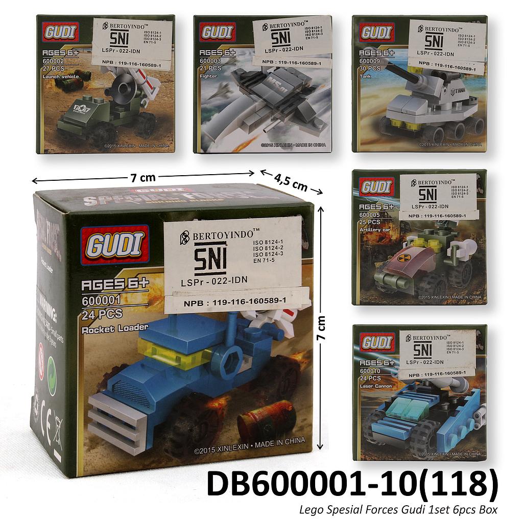 Nano Block Kendaraan Militer Gudi Spesial Forces 1 Set 6 Model Box @864