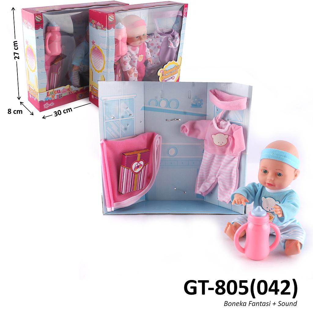 Boneka Bayi B/O Suara + Baju + Acc Box Window @36
