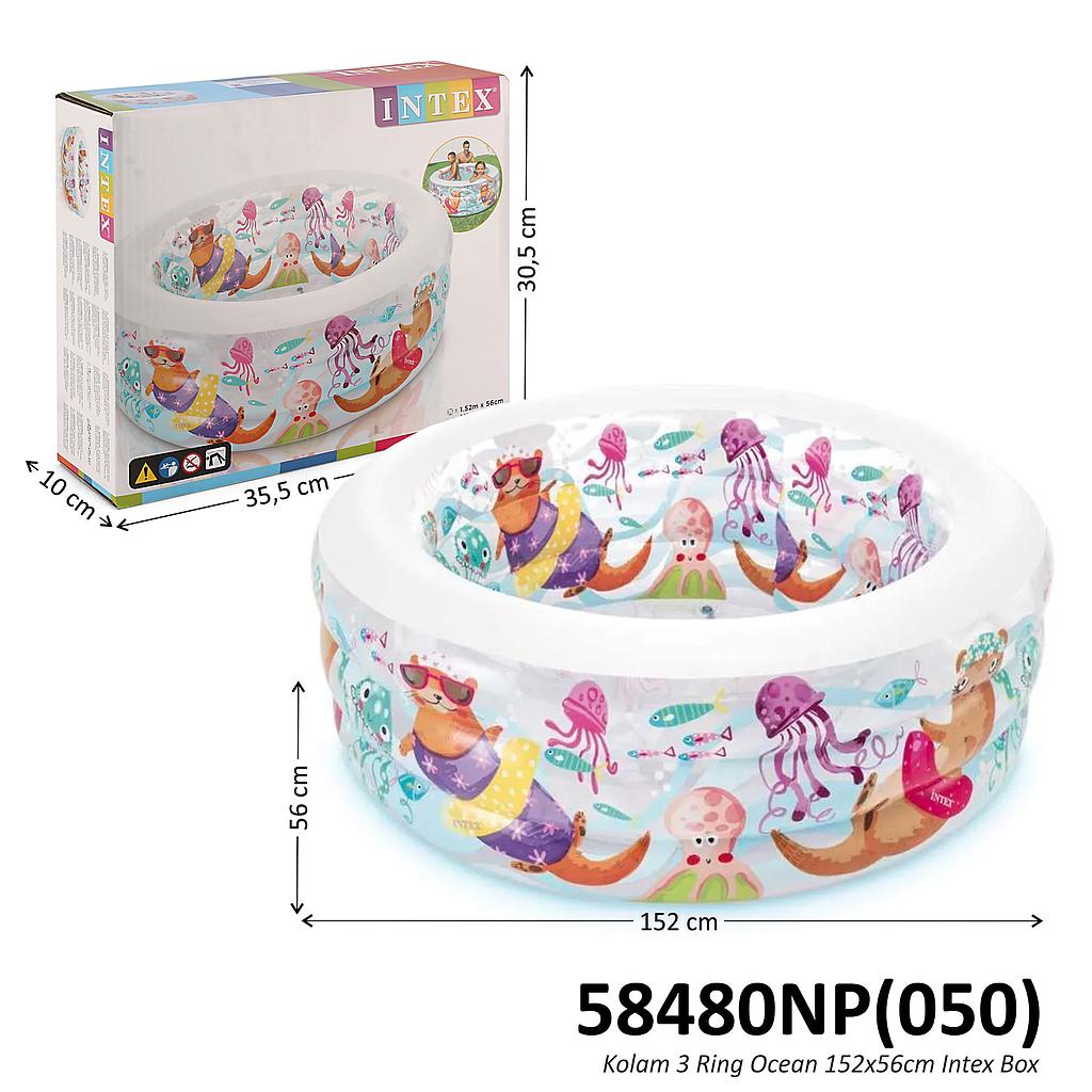 Kolam Renang Anak Intex 3 Ring Ocean 152x56 cm Box @3