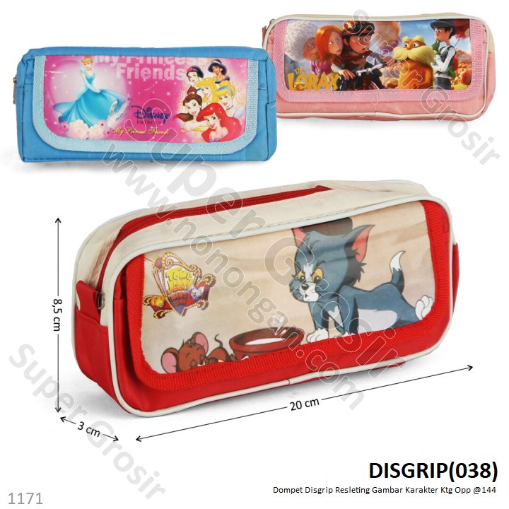 Tempat Pensil Model Dompet Disgrip Tutup 1 Pack 12 Pcs Ktg Opp @144