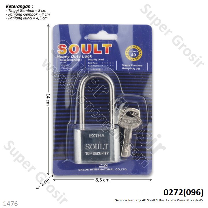 Gembok Soult 40 Panjang @96