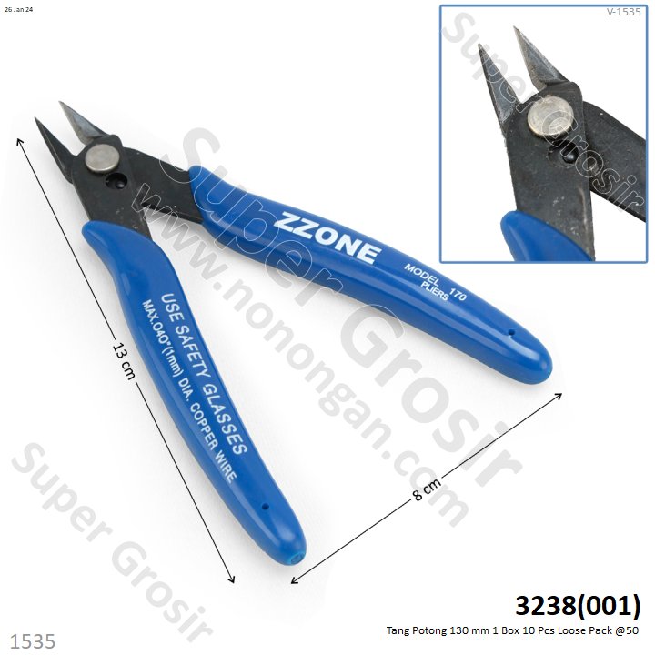 Tang Potong 130 mm ZZ One 1 Box 10 Pcs Loose Pack @50