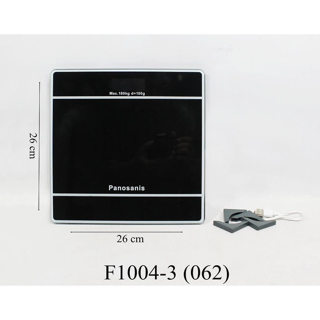 Timbangan Badan Digital Kaca Hitam Charge + Kabel Charge Lampu Panosanis Box @20