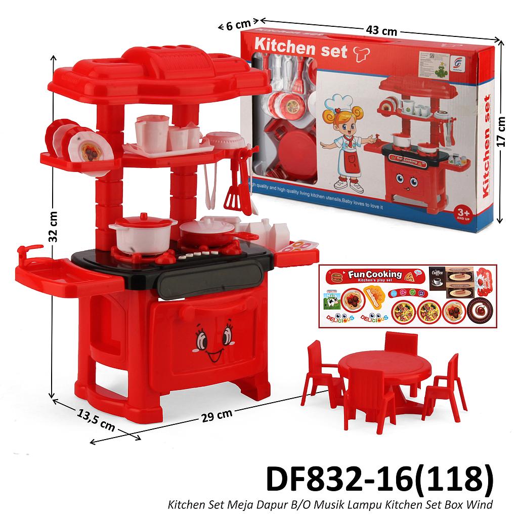 Kitchen Set Meja Dapur B/O Musik Lampu Kitchen Set Box Wind @36