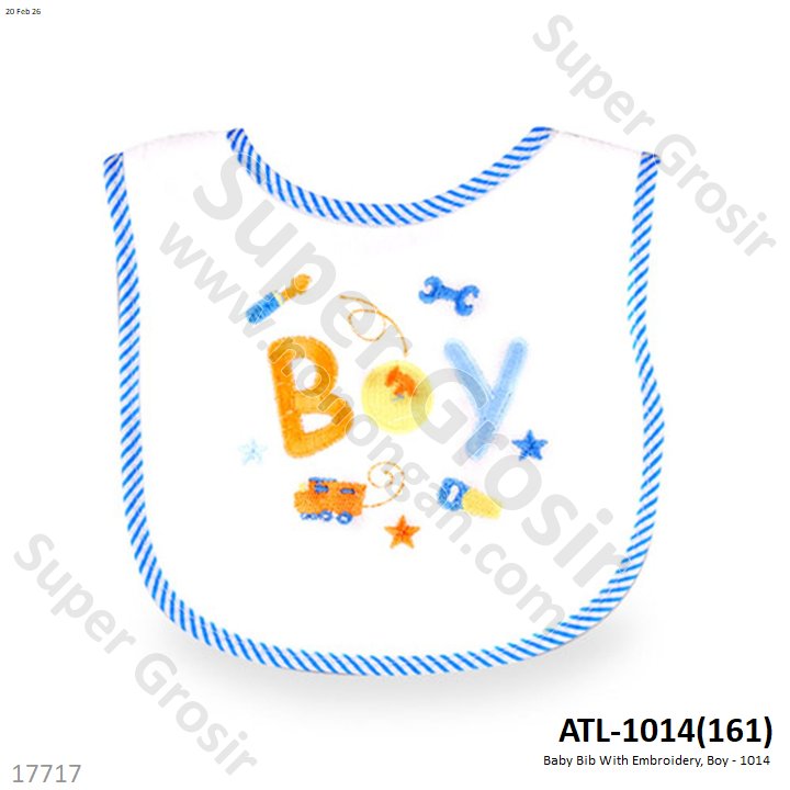 Baby Bib With Embroidery, Boy - 1014
