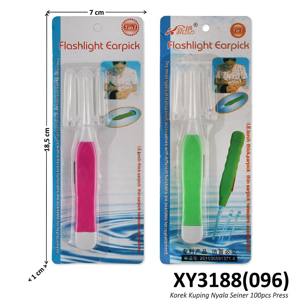 Korek Kuping Nyala Flashlight Earpick 6168 2 Warna 1 Inner 100 Pcs Press @1000