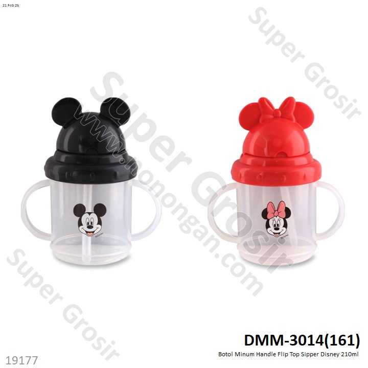 Botol Minum Handle Flip Top Sipper Disney 210ml	
