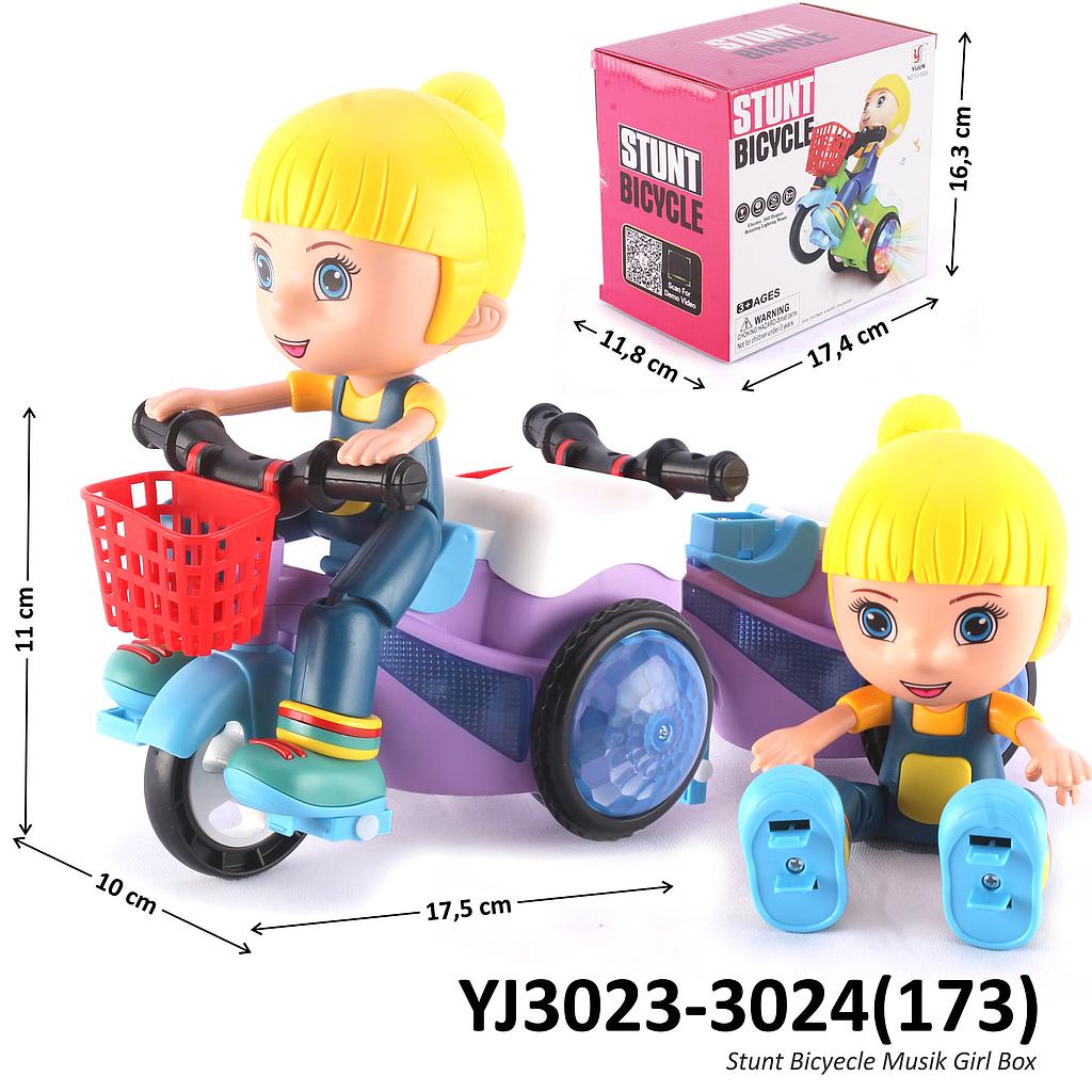 Mainan B/O Tricycle Sepeda Lampu Musik Stunt Bicycle Box @60