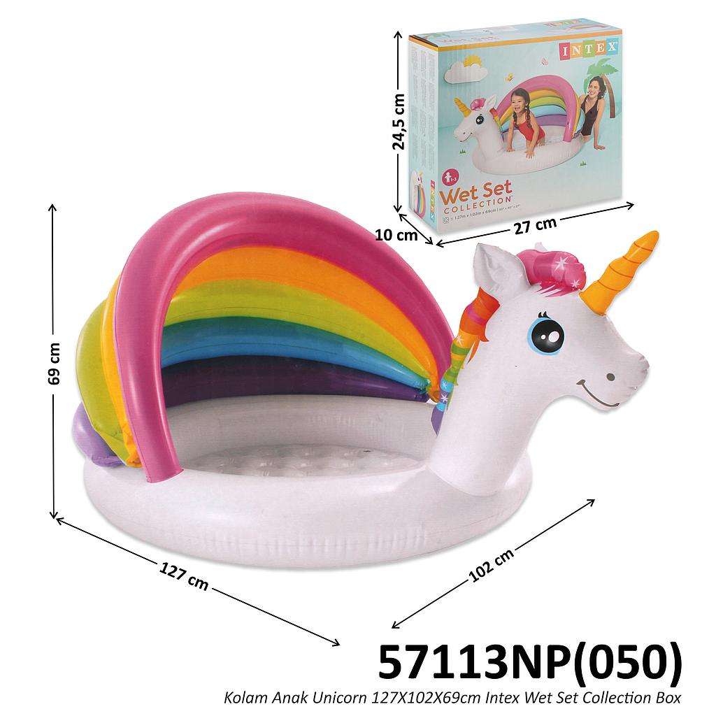 Kolam Renang Anak Intex Unicorn 127X102X69 cm Wet Set Collection Box @6