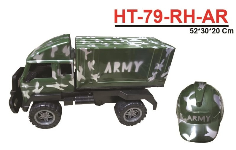 Truk Tentara Box Roda Hitam Set Helm Tentara Ktg @10