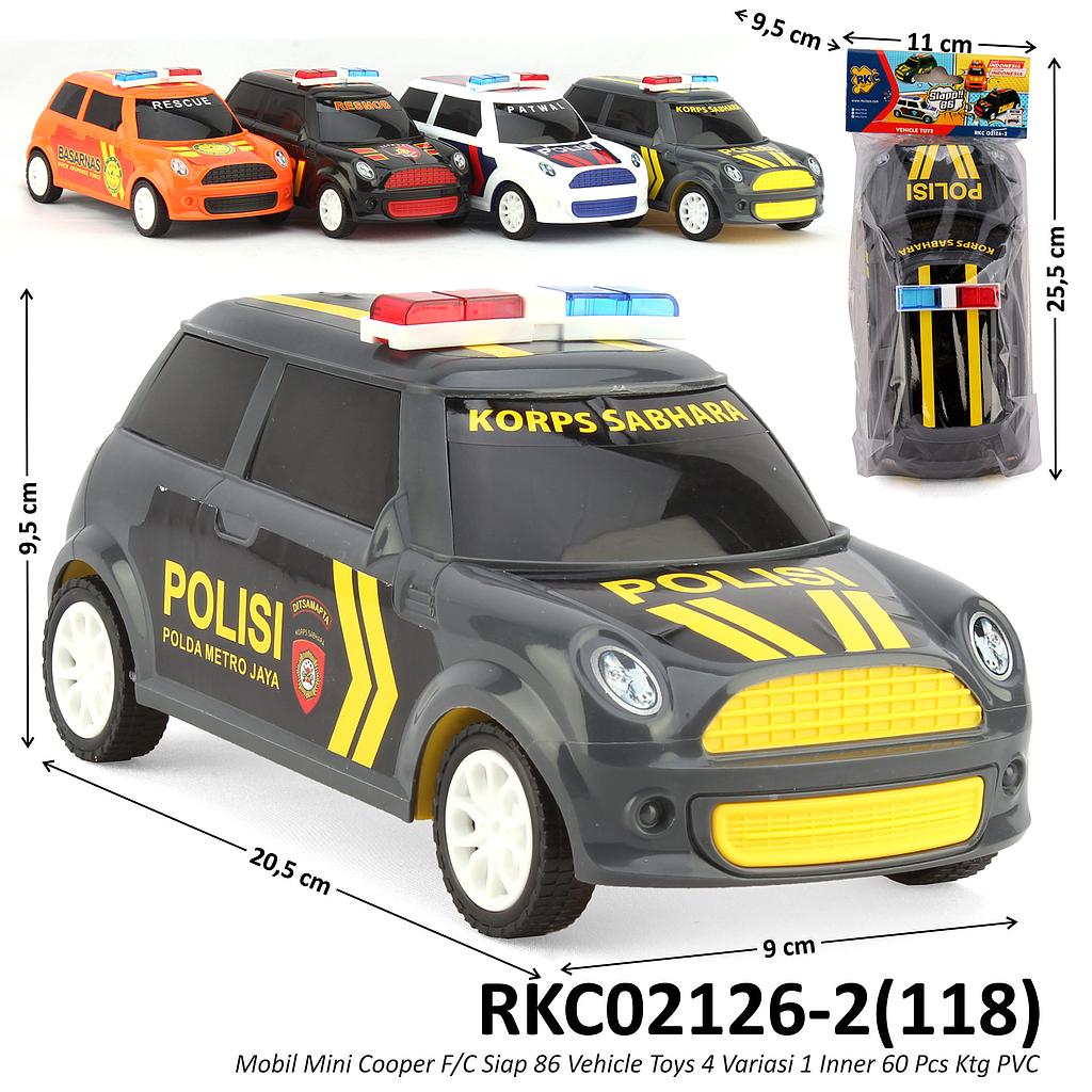 Mobil Mini Cooper F/C Siap 86 Vehicle Toys 1 Inner 60 Pcs Ktg PVC @120