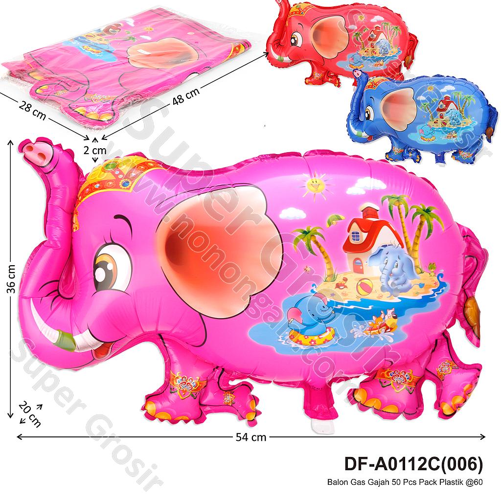 Balon Gas Gajah 50 Pcs Pack Plastik @60