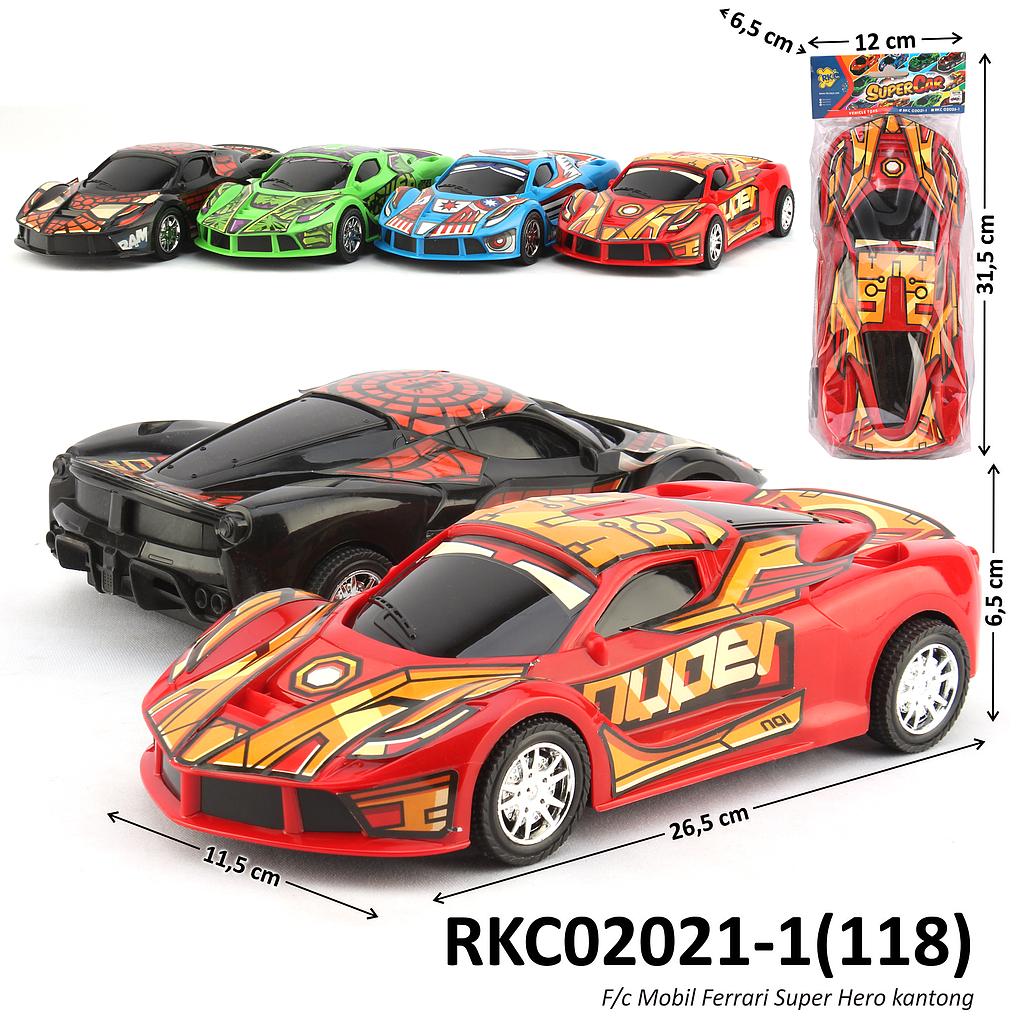 Mobil Sedan Ferrari Avengers F/C 27 cm Super Car 4 Karakter 1 Inner 60 Pcs Ktg PVC @120