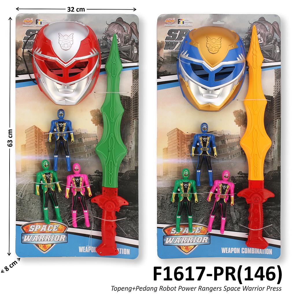 Action Figure Power Rangers 3 Pcs Set Pedang dan Topeng Space Warrior Press @30