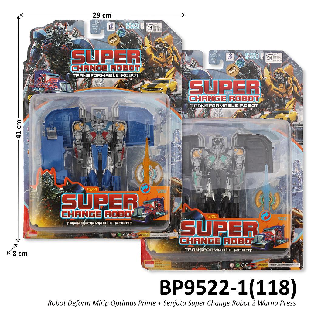 Robot Deform Optimus Prime + Senjata Super Change Robot 2 Warna Press @48