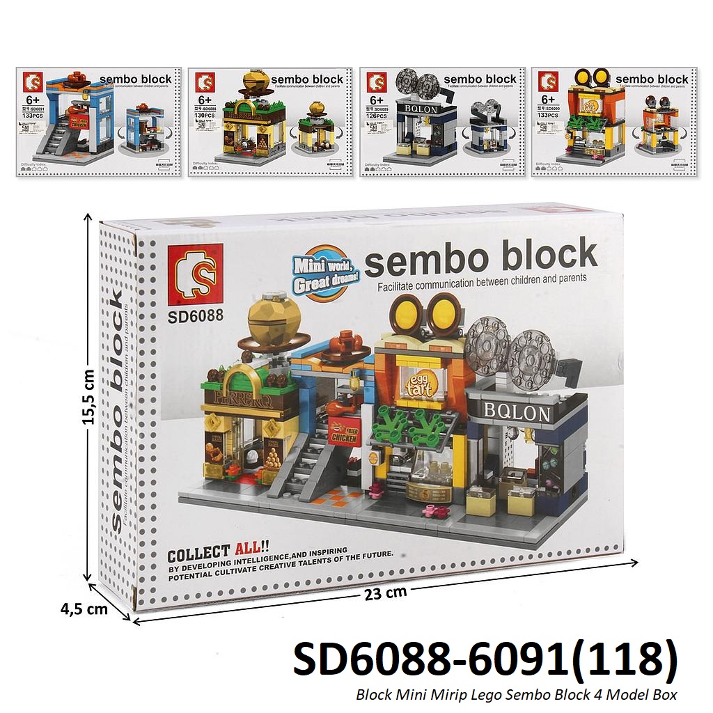 Mini Block Toko Sembo Block 1 Set 4 Model Box @144