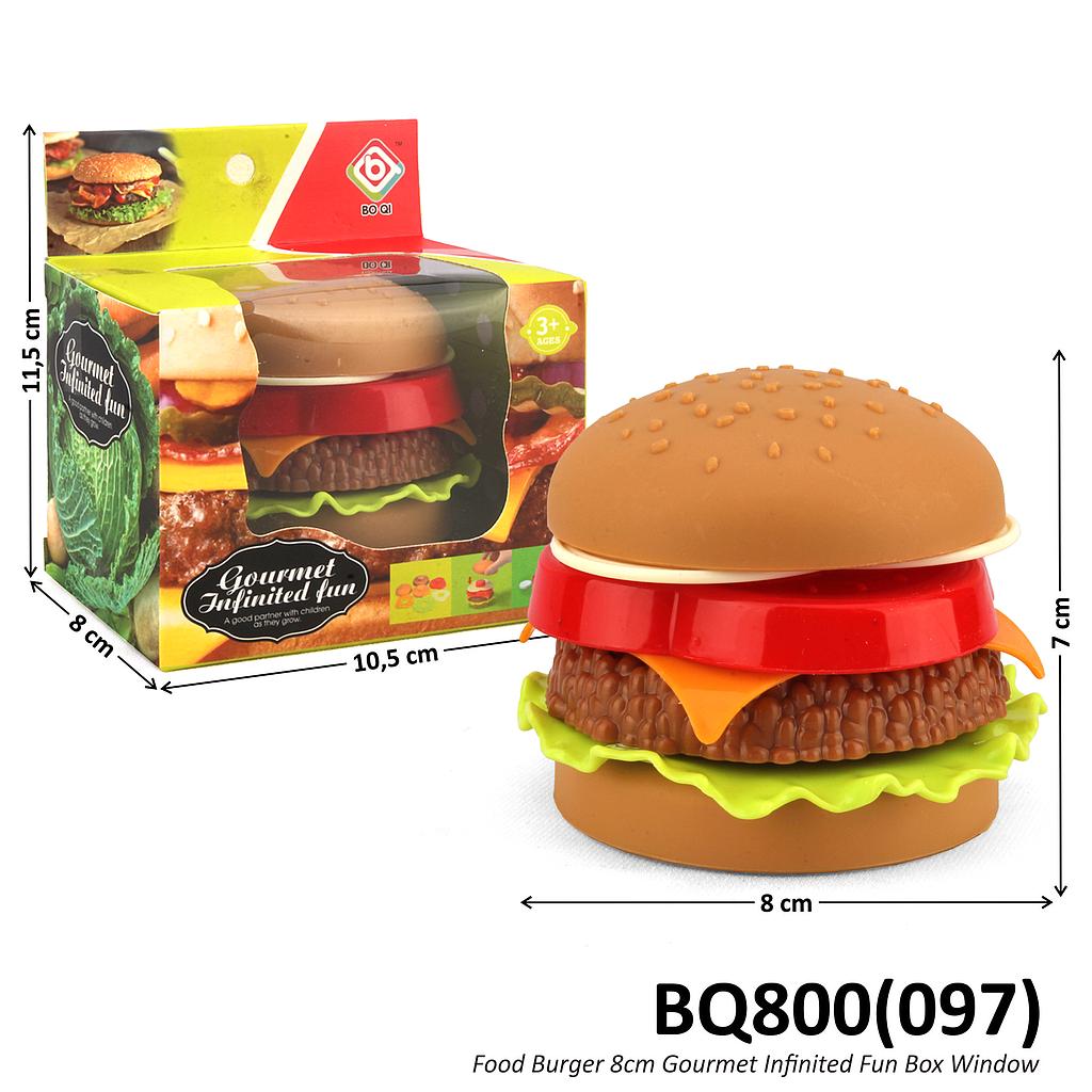 Food Set Burger 8 cm Gourmet Infinited Fun 1 Inner 120 Pcs Box Window @240