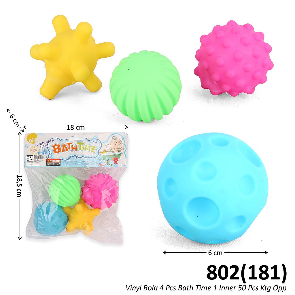 Vinyl Bola 4 Pcs Bath Time 1 Inner 50 Pcs Ktg Opp @200