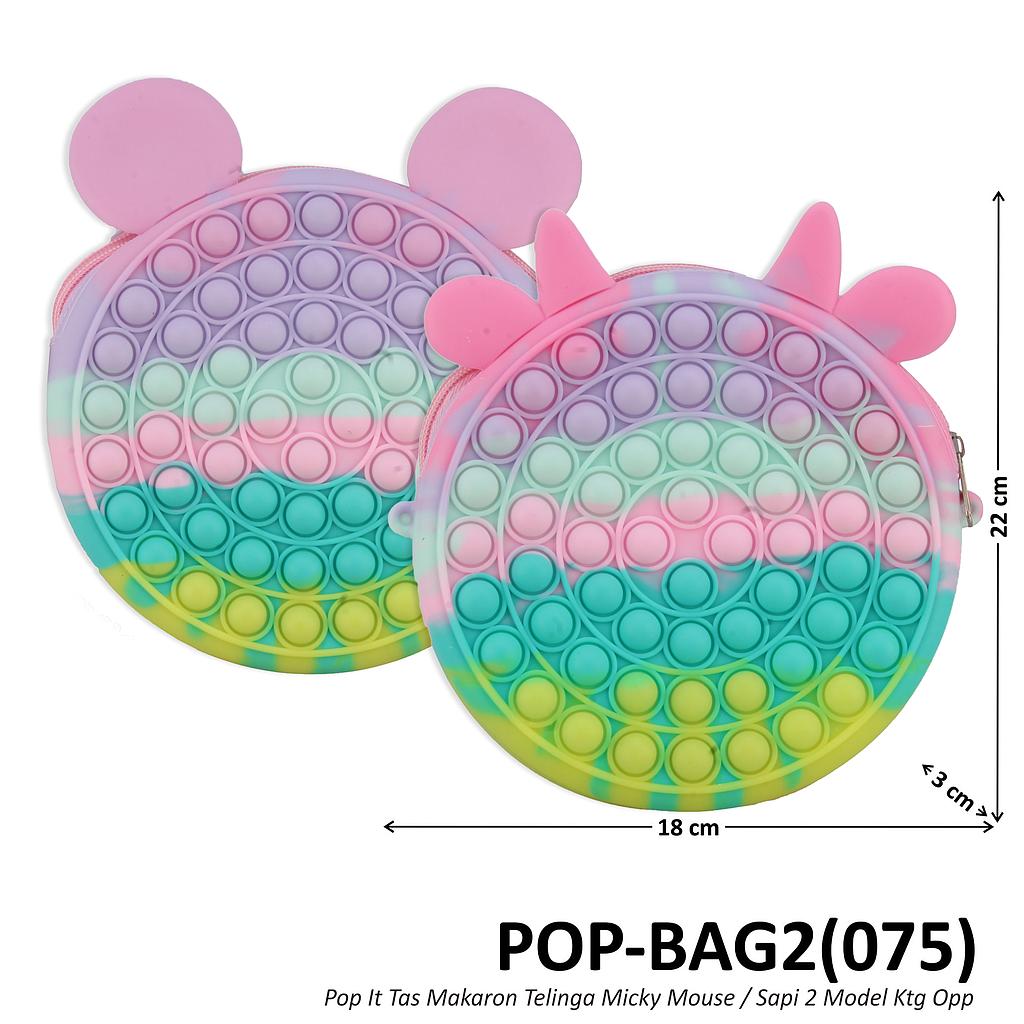Tas Pop It Makaron 2 Model (Telinga Mickey Mouse / Sapi) Ktg Opp @120
