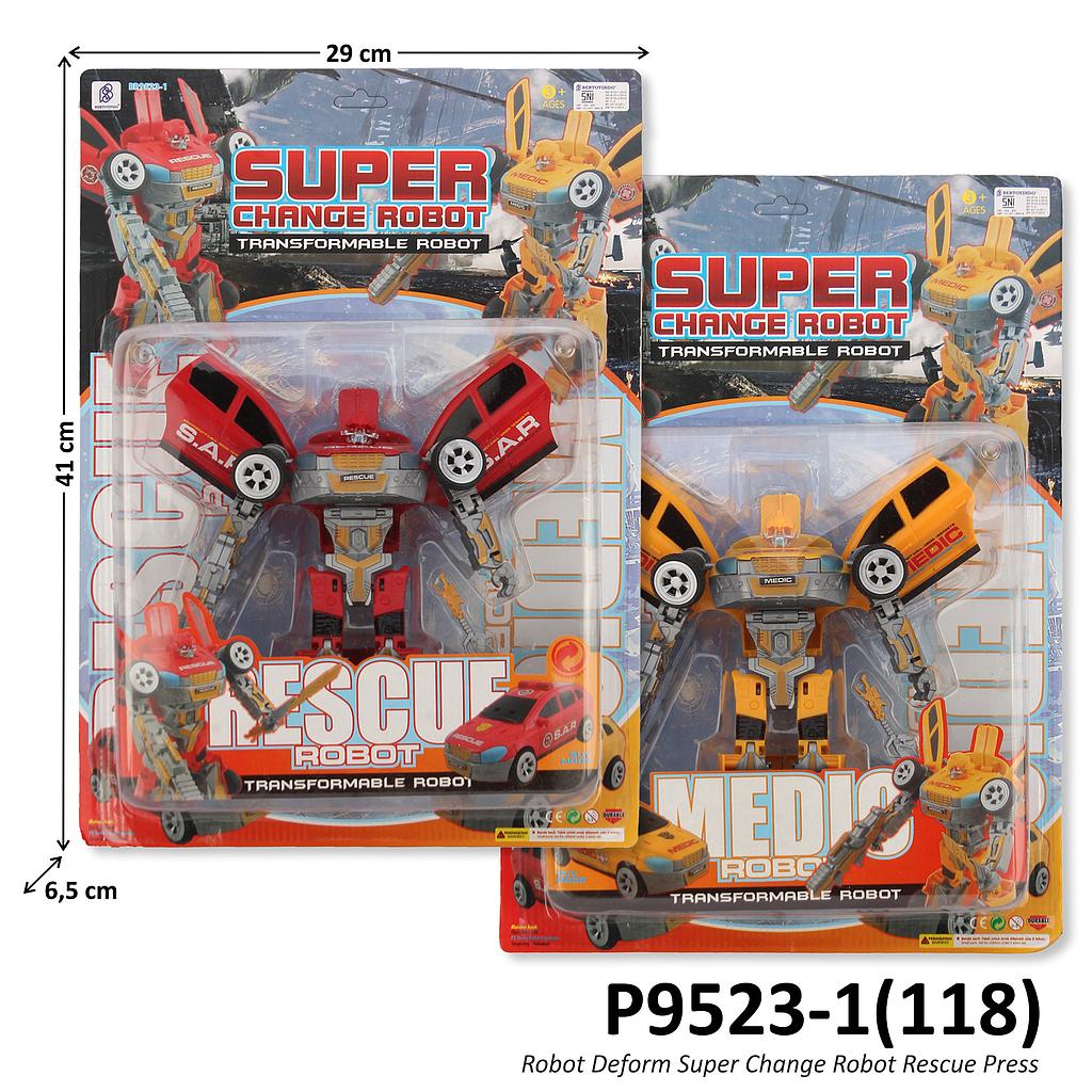 Robot Deform Mobil Super Change Robot 2 Karakter (Rescue / Medic) Press @48