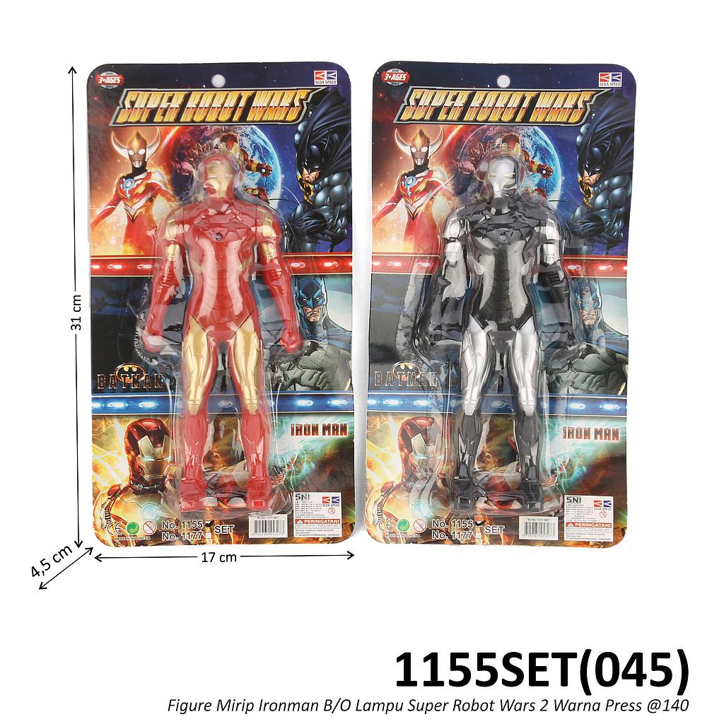 Action Figure Ironman B/O Lampu Super Robot Wars 2 Warna Press @140