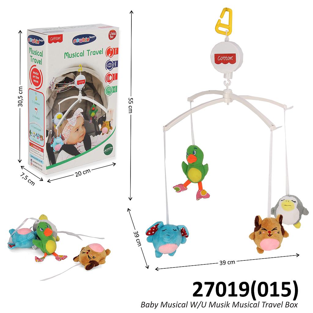 Baby Musical Gantung Merry Go Round Boneka Hewan W/U Musik Musical Travel Box @33