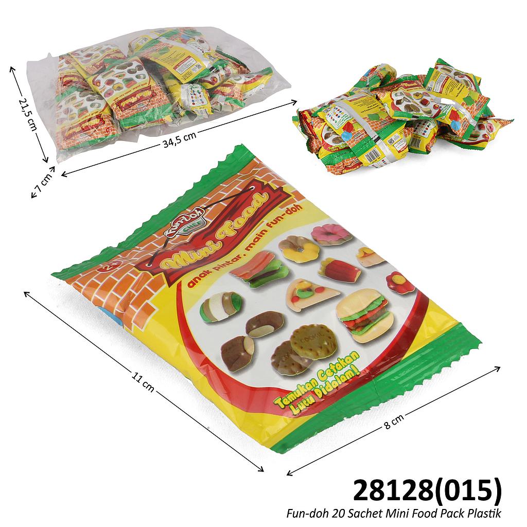 Fun-Doh Sachet 20 Pcs Mini Food Pack Plastik @50