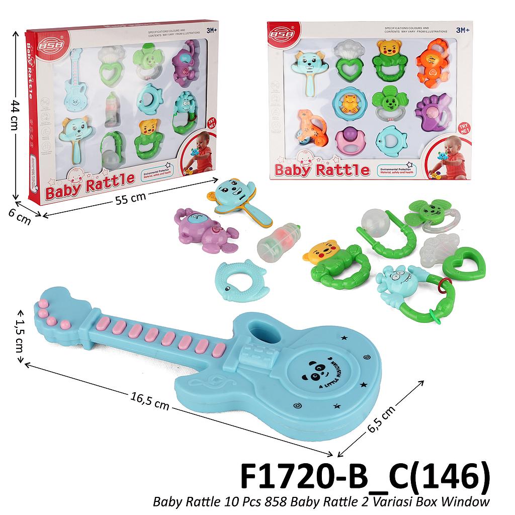 Baby Rattle Set 10 Pcs 858 Box Window @30