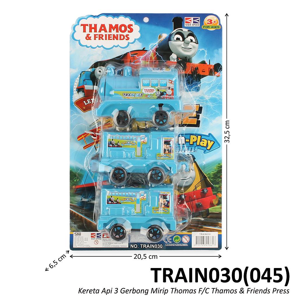 Kereta Thomas 3 Gerbong F/C Thamos &amp; Friends Press @120