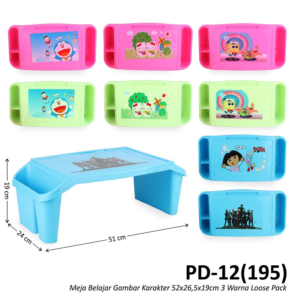 Meja Belajar Anak Karakter 52x26,5x19 cm Loose Pack @32