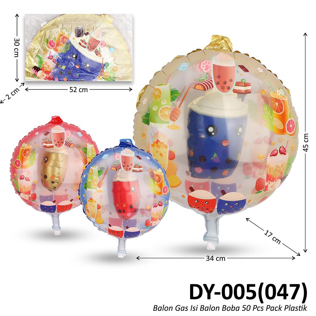 Balon Gas Isi Balon Boba 50 Pcs Pack Plastik @60