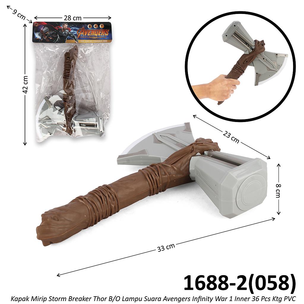 Kapak Storm Breaker Thor B/O Lampu Suara Avengers Infinity War 1 Inner 36 Pcs Ktg PVC @72