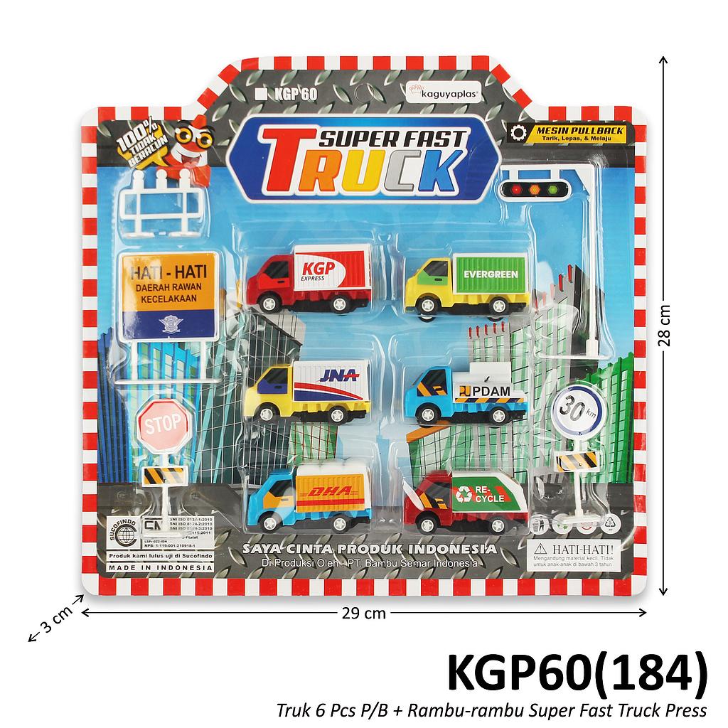 Truk Set 6 Pcs + Rambu-Rambu P/B Super Fast Truck Press @108