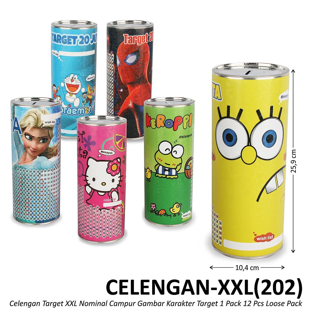 Celengan Target XXL Ada Tutup Nominal Campur Gambar Karakter Target 1 Pack 12 Pcs Loose Pack @120