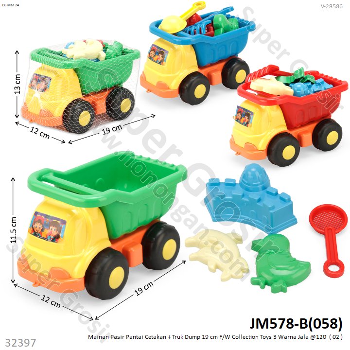 Cetakan Pasir Set Truk Dump 19 cm F/W Jala @120
