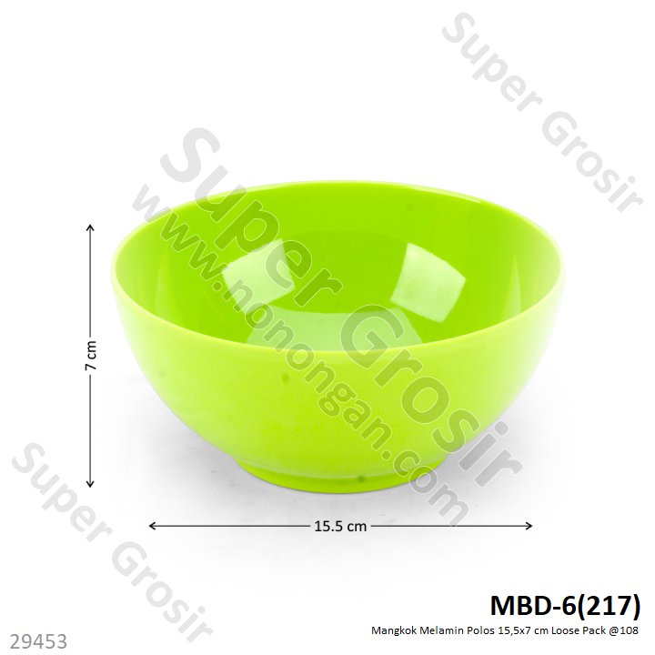 Mangkok Melamin Polos 15,5x7 cm Loose Pack @108