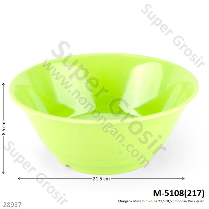 Mangkok Melamin Polos 21,5x8,5 cm loose Pack @92