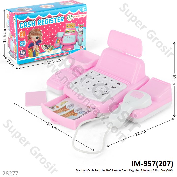 Mainan Kasir Cash Register B/O Lampu Cash Register 1 Inner 48 Pcs Box @96