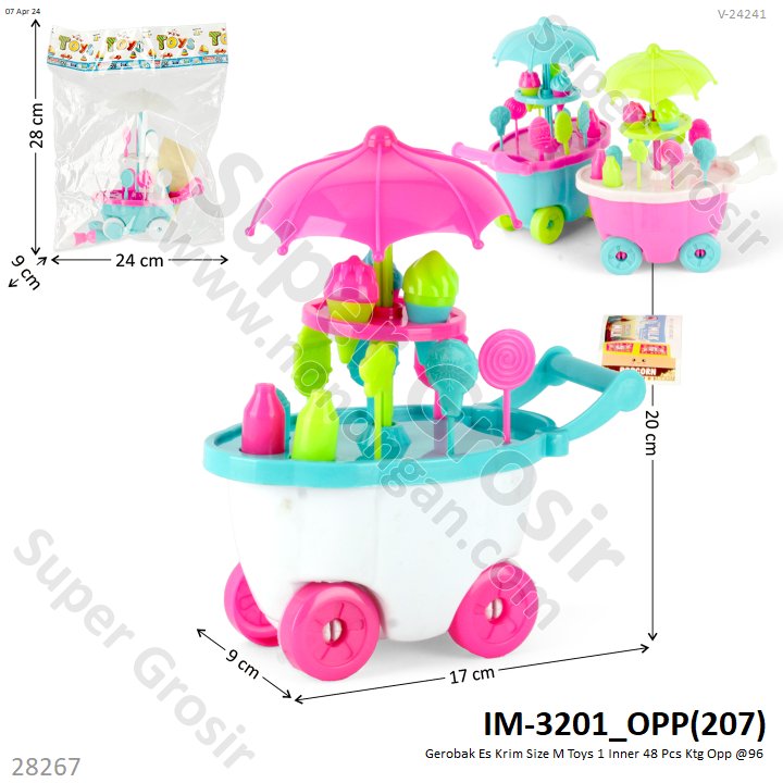 Gerobak Es Krim Size M Toys 1 Inner 48 Pcs Ktg Opp @96