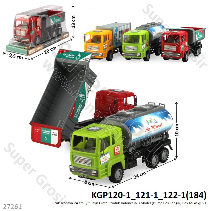 Truk F/C 24 cm Tronton Saya Cinta Produk Indonesia 3 Model (Dump Box Tangki) Box Mika @60