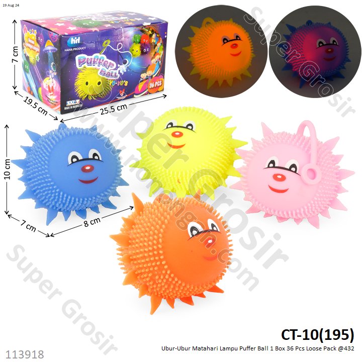 Ubur-Ubur Matahari Lampu Puffer Ball 1 Box 36 Pcs Loose Pack @432
