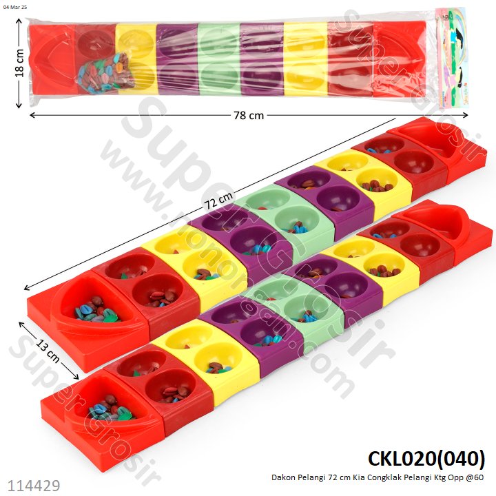 Dakon Pelangi 72 cm Kia Congklak Pelangi Ktg Opp @60