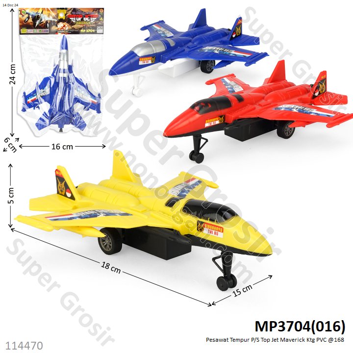 Pesawat Tempur P/S Top Jet Maverick Ktg PVC @168