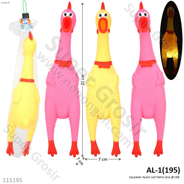 Squeaker Ayam Shrilling Chicken Led Haha Jala @168
