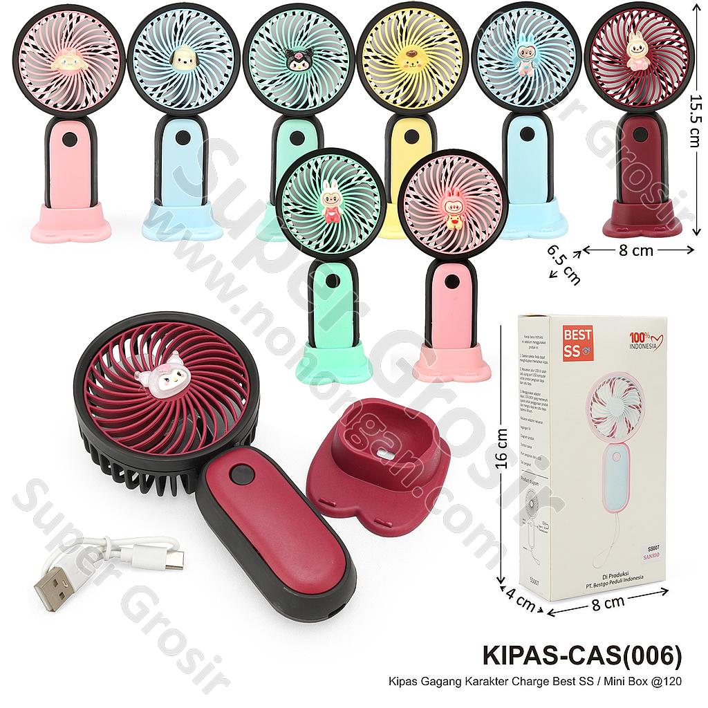Kipas Gagang Karakter Charge Best SS / Mini Box @120