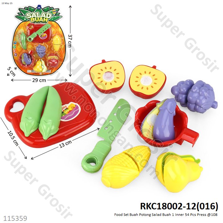 Cooking Set Potong Buah Salad Buah 1 Inner 54 Pcs Press @108