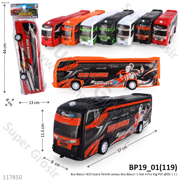 Bus Basuri B/O Suara Telolet Lampu Bus Basuri 1 Ikat 4 Pcs Ktg PVC @60
