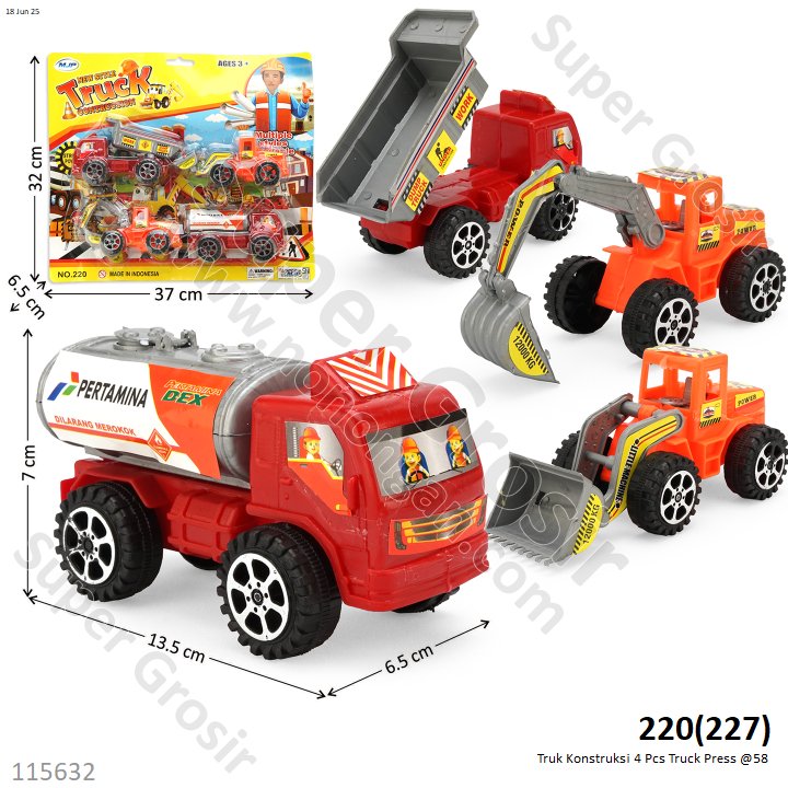 Truk Konstruksi 4 Pcs F/W Truck Press @58