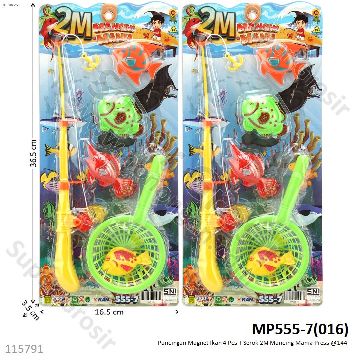 Pancingan Magnet Ikan 4 Pcs + Serok 2M Mancing Mania Press @144