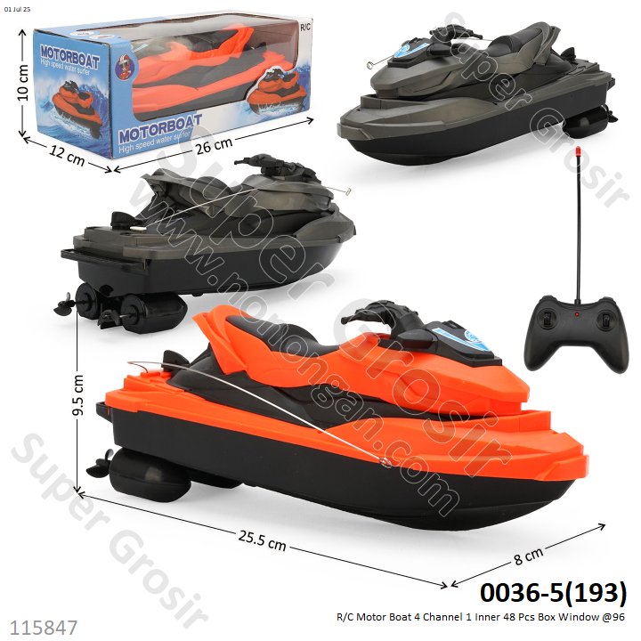 R/C Motor Boat 4 Channel 1 Inner 48 Pcs Box Window @96